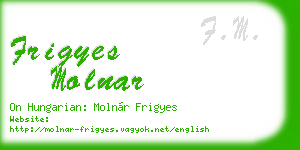 frigyes molnar business card