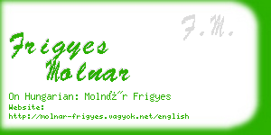 frigyes molnar business card